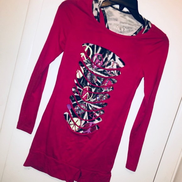 😎Cool Justice Girl’s Top Sz 12☮️💝 - Picture 2 of 4